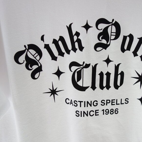 ❌SOLD❌Victoria PINK CAMPUS COTTON TEE Halloween "Potion Club Casting spells" (M) - Picture 5 of 8